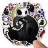 Nightmare Before Christmas Stickers 50pcs Vinyl Waterproof Stickers for Laptop Skateboard Water Bottle Computer Phone Halloween Theme