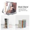 Innovative Desktop Flexible Folding Metal Bookend Book Stand Holder   for School  