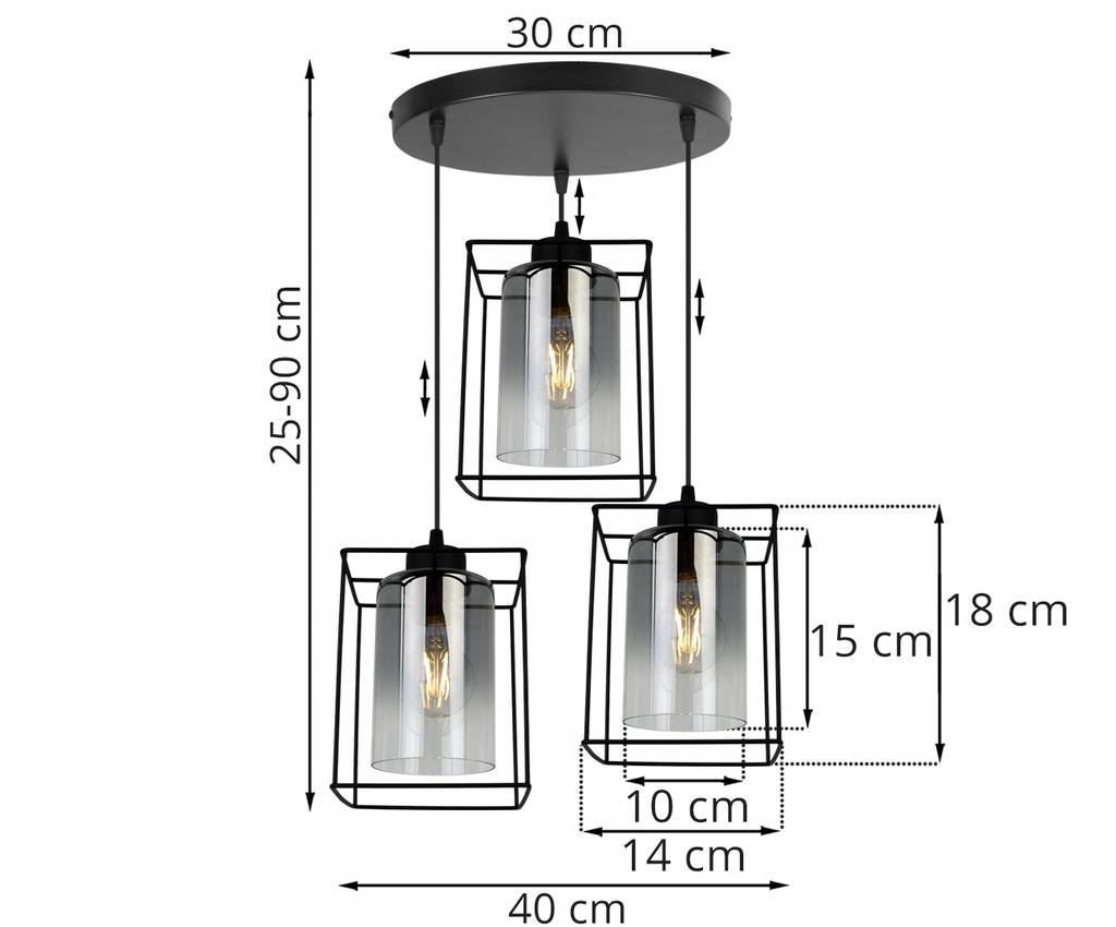 MODERN ELEGANT HANGING LAMP GLASS SHADE