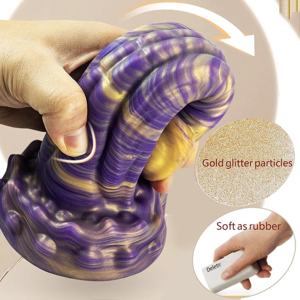 Realistischer Silikon-Tierdildo, vaginaler G-Punkt mit Saugnapf, Analplug, freihändiges Riesenmonster, erwachsenes weibliches Sexspielzeug