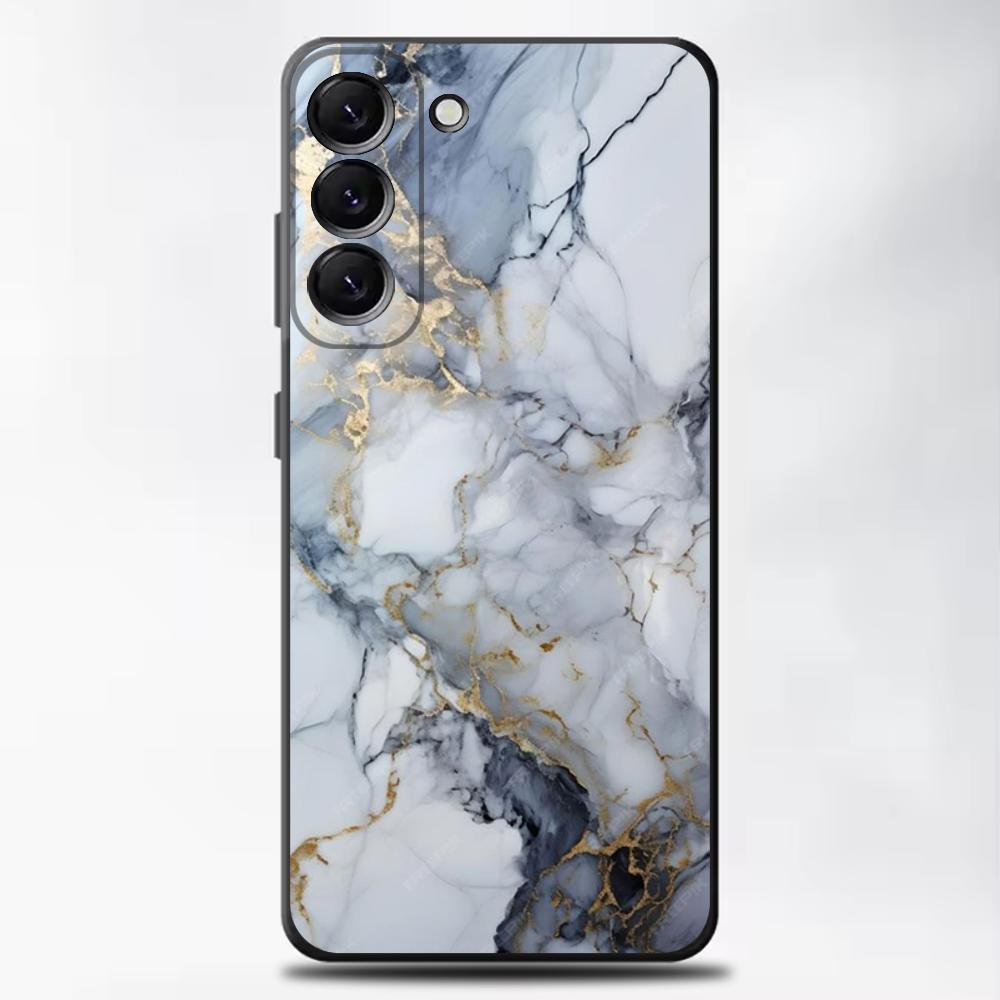 Black Gold Marble Pattern Phone Case For Samsung Galaxy A13,A21s,A22,A31,A32,A52,A53,A71,A80,A91 Soft Black Cover