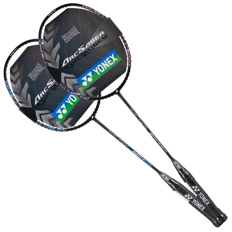 Пара бадминтонных ракеток YONEX Arcsaber ARC2 Полный карбон - Натянуты и с намоткой на ручку
