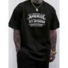 European Sizes Men's Humorous and Satirical Quote Printed T-Shirt - Breathable and Comfortable Regular Short-Sleeve Top, Suitable for Casual, Sporty