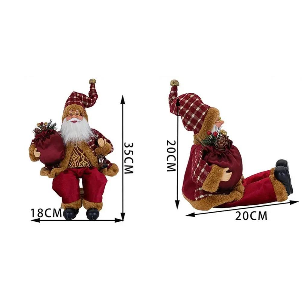 New Santa Claus2024 Children Gift Christmas Xmas Tree New Year Home Room Decoration Party Supplies Plush Ornaments
