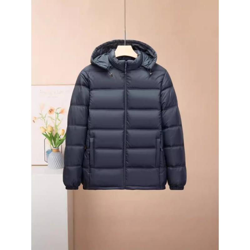 Herbst und Winter Herren Steppjacke Verdickte Kapuzen-Steppjacke Abnehmbare Kapuze Steppjacke Kurze Steppjacke