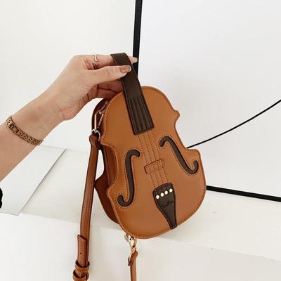 Borsa a tracolla creativa per violino femminile Zaini piccoli in pelle PU per donna Borsa a tracolla moda donna con filo di design di lusso