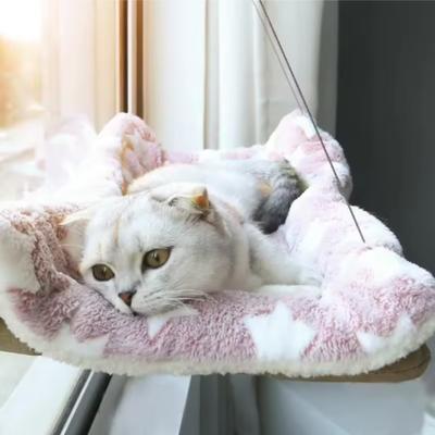 Ultra Soft Cat Window Hammock Bed Securely Mounted Space Saving Cat Perch Ideal for Feline Naptime Top Pet Accessories for Cats