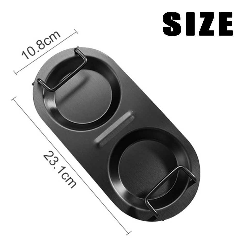 Stainless Steel Colander Storage Rack Double Hole Spoon Rest Serving Spoon Rack  Tableware