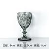 Vintage Colored Goblet, Wine and Water Glass, Machine Pressed, Clear, Blue, Pink, Grey, 1 Piece, 250ml