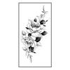 JELUNA Black Flower Body Point Self Tattoo Sticker T-43 1 Pcs