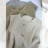 Korean Style Retro Knit Vest Cardigan - Soft, Fluffy, Loose Fit, Round Neck Perfect for Autumn and Winter