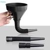 Refueling Funnel With Filter Motorcycle Refuel Gasoline Engine Oil Funnel Moto Car Long Mouth Funnels Car Repair Filling Tools