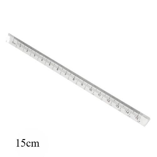 

15cm/20cm Transparent Plastic Triangular Ruler Student Stationery Straight Ruler Three-dimensional Triangular Ruler Tool