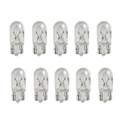 10X White T10 W5W 501 194 Clear Signal Lamp Glass 12V 5W Warm White W2.1x9.5d Single Filament Car Bulb Auto Halogen Light Blue Dome Lights 6