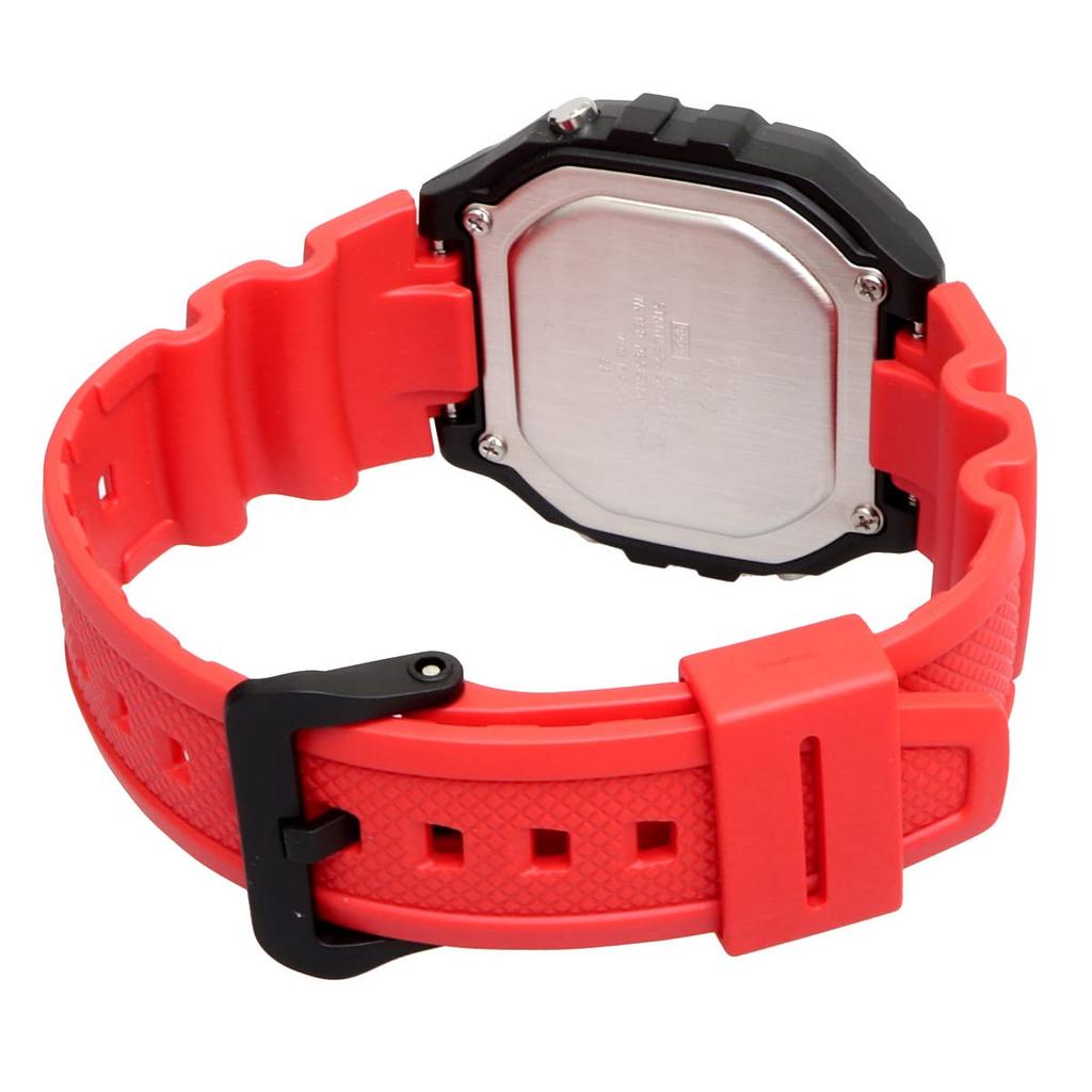 Casio Συνηθισμένο Ψηφιακό Ρολόι W-218H-4BV Unisex Κόκκινο Φτηνό Μοντέλο Εισαγωγής Casio