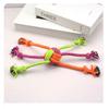 Cross-Border Candy Cotton Rope Ball: Bite-Resistant, Two-Color, Teething and Cleaning Pet Toy for Dogs and Cats.