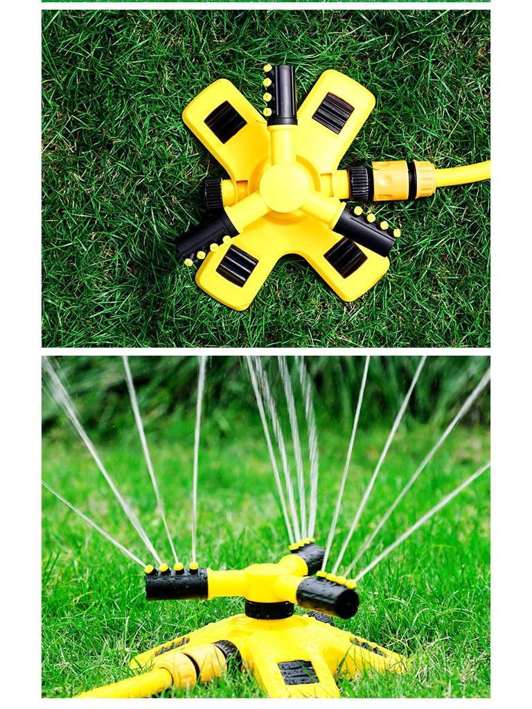 360° Automatic Rotating Nursery Sprinkler: Three-Way Irrigation Nozzle