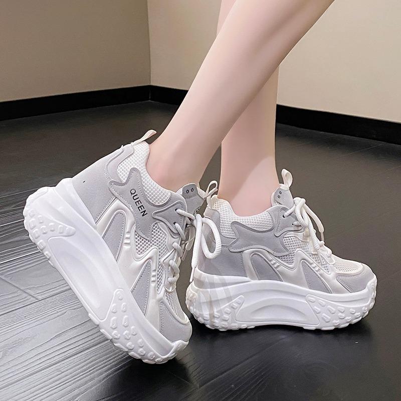 Fashion 10CM  Women Platform Sneakers Autumn Spring Breathable Wedges Casual Shoes High Heels Thick Sole Sneakers Woman Deportivas Mujer