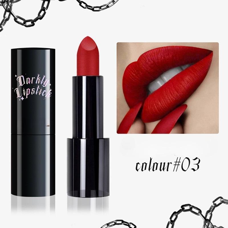 Non-stick Cup Matte Lipstick Flash Diamond Lipstick Halloween Dark Makeup