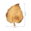Golden Snack Candy Plate Wood Serving Tray Bread Display Plate Food Serving Tray Wooden Plate Jewelry Tray Leaf Shape Wood Plate