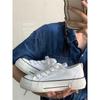 Platform Canvas Shoes Women's Trendy Shoes Versatile Casual Little White Shoes Student Retro Board Shoes 812