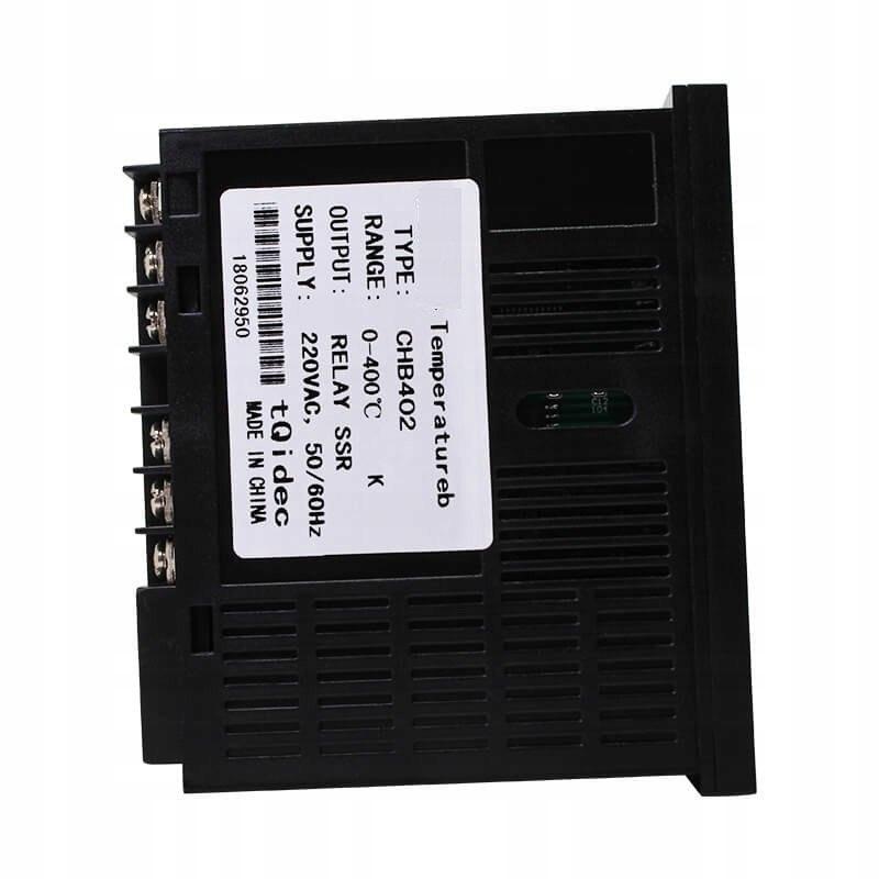 CHB402 PID Temperature Controller 48x96mm 0-400°C K Thermocouple 230V AC Auto-Tuning Fuzzy Logic SSR + Relay Output LED