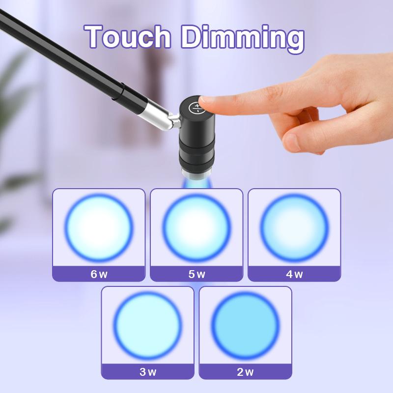 UV Eyelash Lamp Curing Nail Beauty Eyelash UV Eyelash Extension Glue Curing Lamp Adjustable Power Flexible Gooseneck Foot Switch