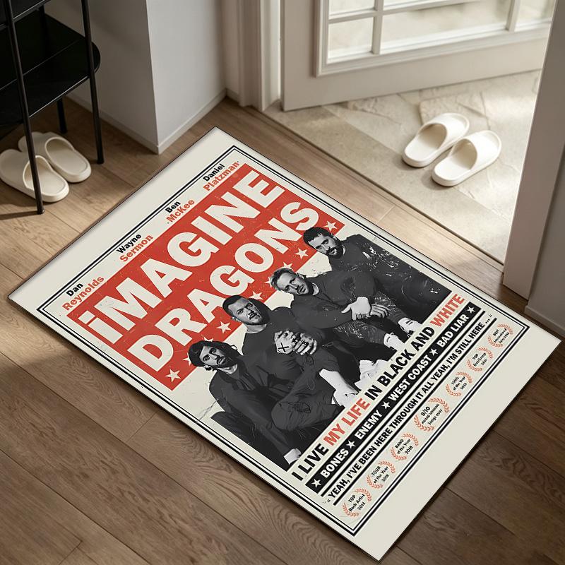 Imagine Dragons  A Rug Suitable for Office Chair Areas Living Rooms and Computer Desks Perfect for Home Offices and an Ideal Holiday Gift