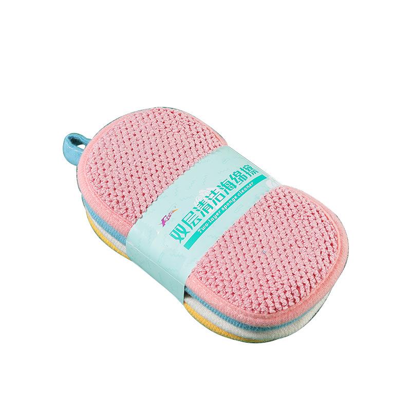 Oboustranná kuchyňská drátěnka: Odmašťovací mycí houba na hrnce a pánve.