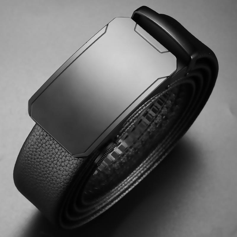 

Мужской ремень Новый деловой повседневный Автоматическая пряжка Среднего возраста и Молодежный ремень для брюк Модный Универсальный кожаный ремень Мужской 130cm