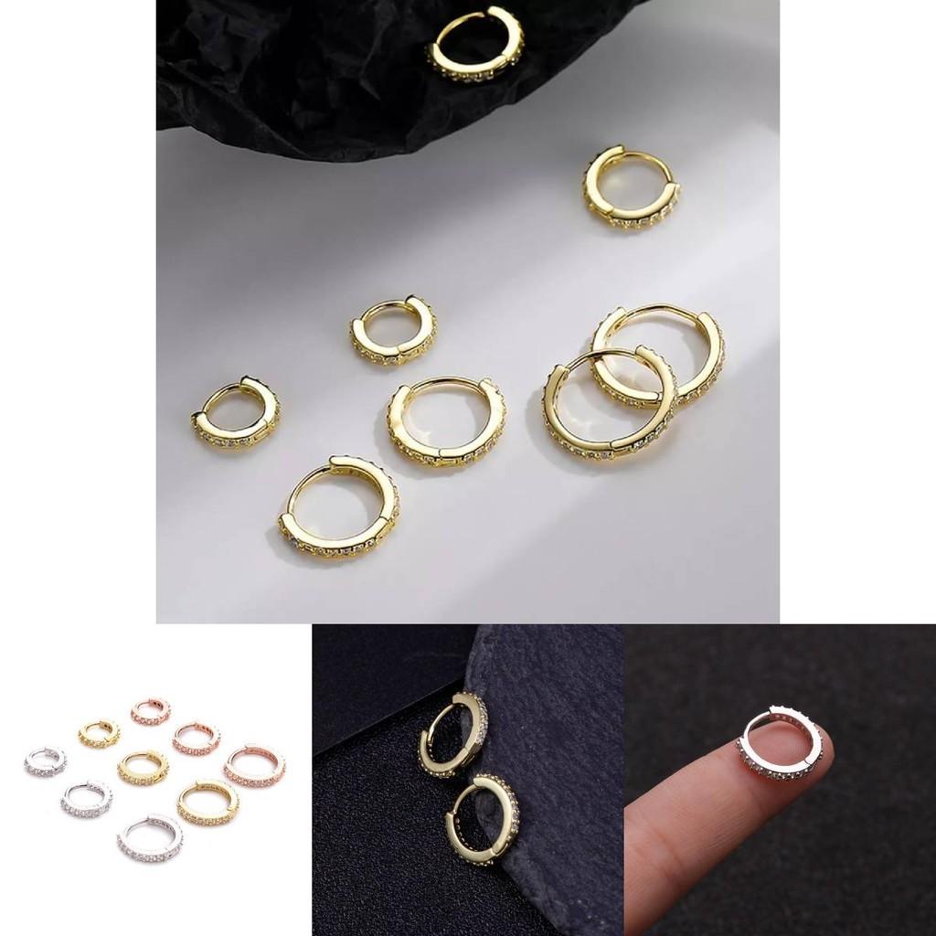 Elegant Geometric Mini Earrings For Women With Sparkling Zirconia And Unique Styles