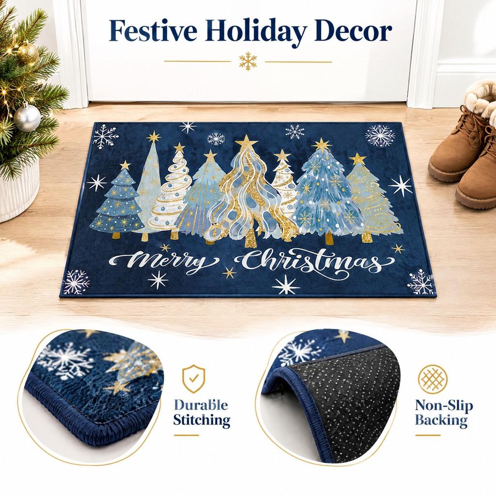Christmas Placemat with Print Heat- Table Holiday Dining Table Decor for Home