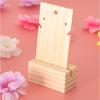 Natural Wooden Earring Holder Stand Jewelry Organizer Display Storage Rack S