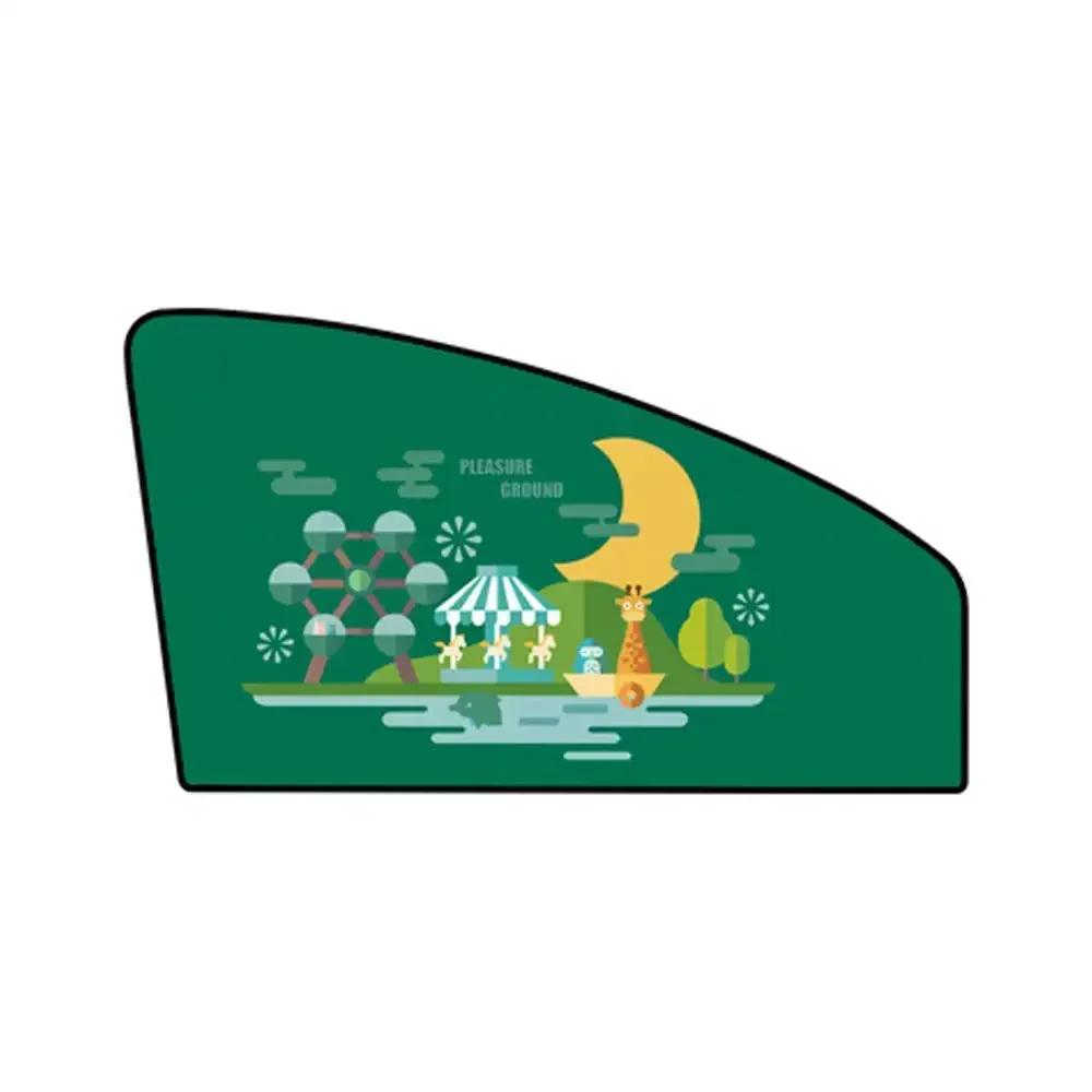Cute Cartoon Magnetic Car Side Window Shades Mosquito Net Sun Cover Uv Protection Sun Block Mesh Car Curtain for Kids Baby