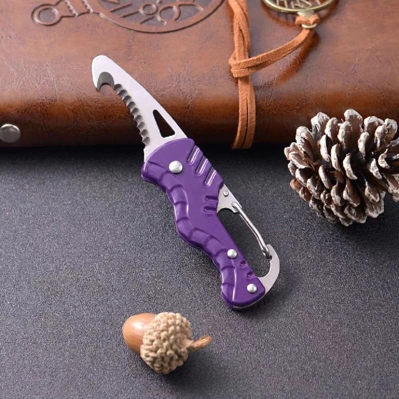 G18 High Hardness Multifunctional Tool Knife Foldable Sawtooth Sharp Express Package Knife Keychain Hook Cutting Survival Tool