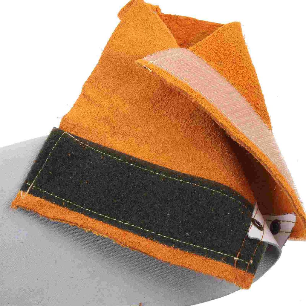 Cowhide Welding Foot Cover High Quality Metal Button Flame Retardant Heat Insulating Shoe Dust Cover Welding Protective