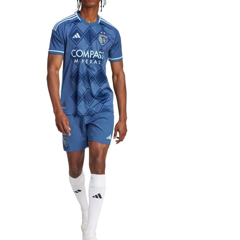 Adidas Sporting Kansas City Comfortable Casual Simple Versatile Soccer Jersey Men tops Night-Ocean HZ6195