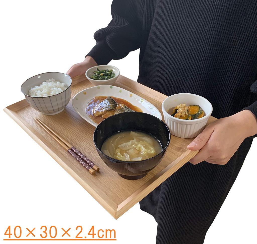 Kicoriya Holztablett, Platzset für Mittagessen, Rechteckig (40x30cm)