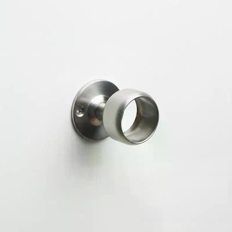 2Pcs Stainless-Steel Flange Rod Holder 19/22/25MM Ceiling Mount Curtain Rod Bracket Shower Curtain Rod Holder Pipe Flange Socket