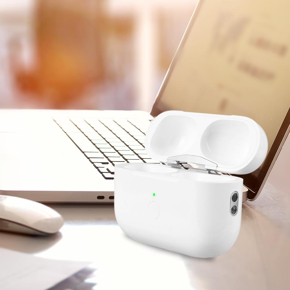 Husă de încărcare fără fir pentru căști Airpods 450 mAh cu buton de sincronizare de asociere compatibil Bluetooth pentru AirPods Pro 2