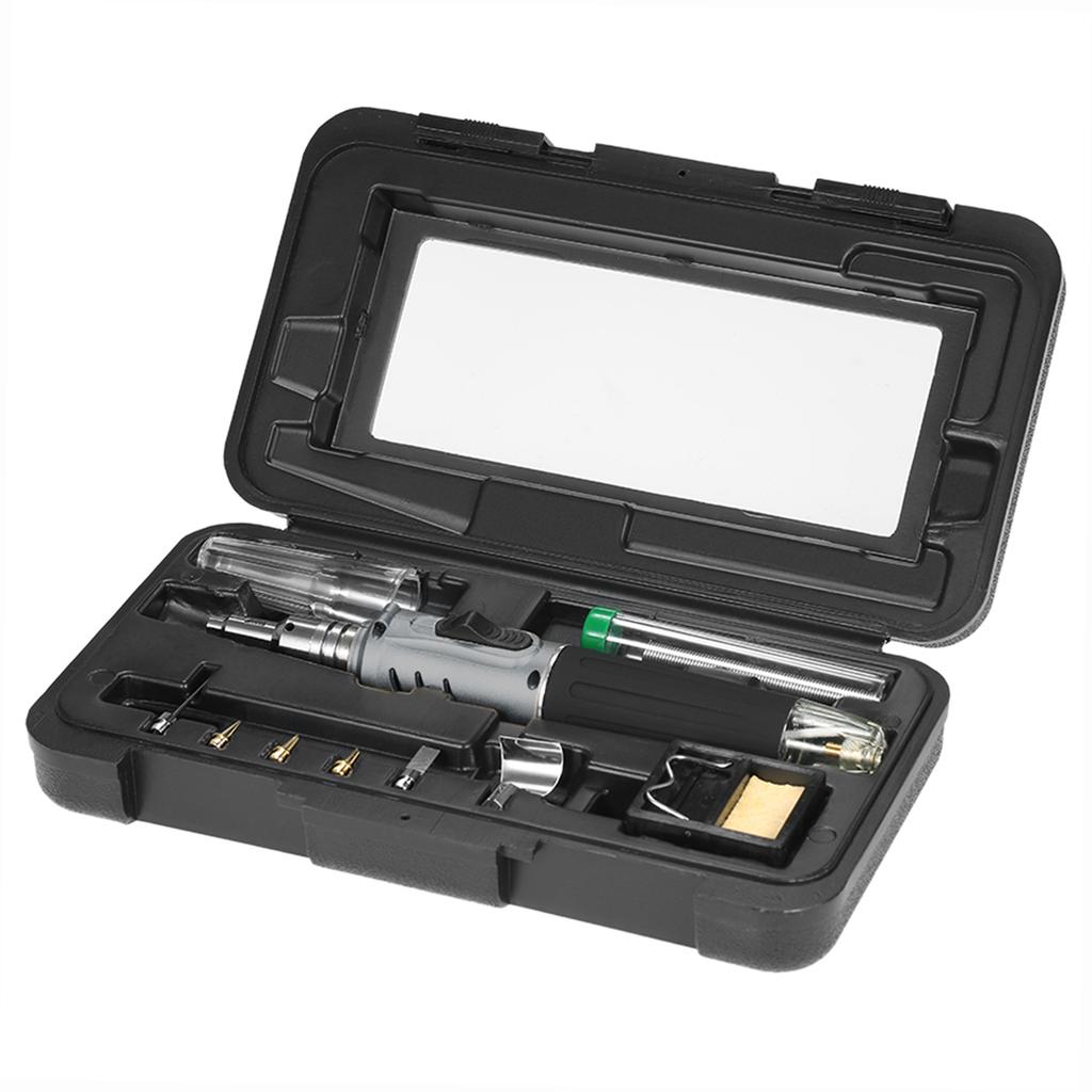 10 in 1 Professional Pen-type Butane Gas Soldering Iron Set 26ml Welding Kit Torch HS-1115K