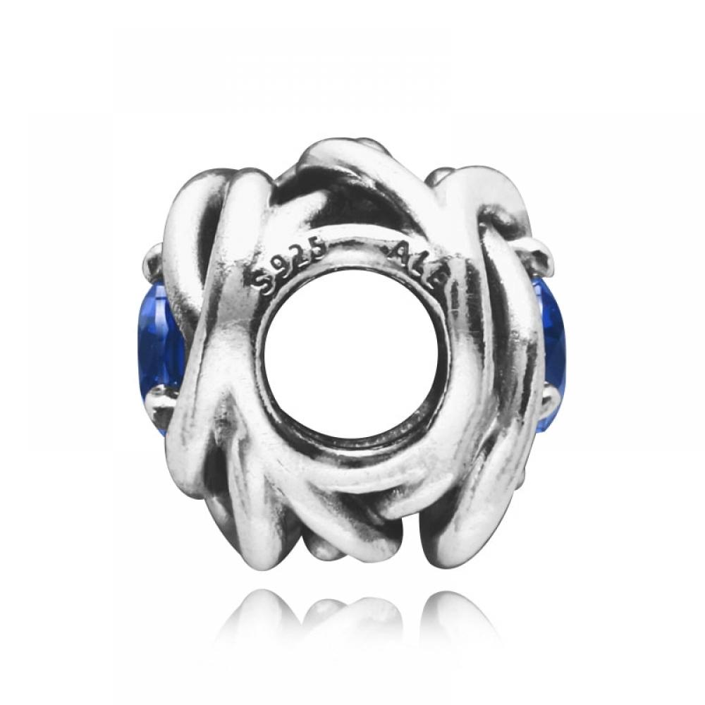 Pandora 790065c07 September Birthstone Blue Eternity Circle Silver Charm
