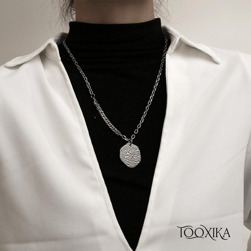 

Tooxika титановая сталь геометрический кулон ожерелье Ins хип-хоп простое универсальное ожерелье модная футболка-цепочка аксессуары унисекс