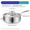304 Stainless Steel Three-Ply Saucepan with Single Handle for Induction, Ideal for Baby Food, Noodles, and Household Cooking.