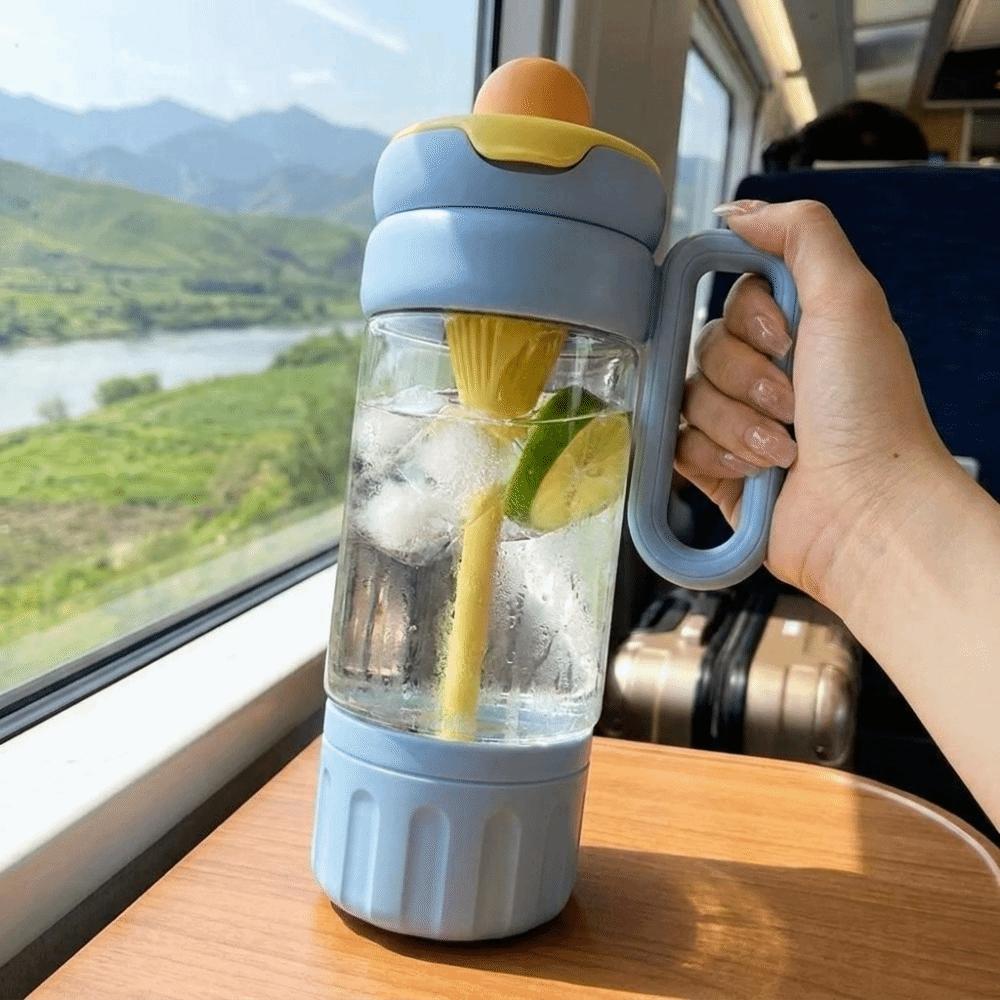 Leak-proof Sports Water Bottle Large Capacity Tea-water Separation Cup Tea Partition Cup Travel
