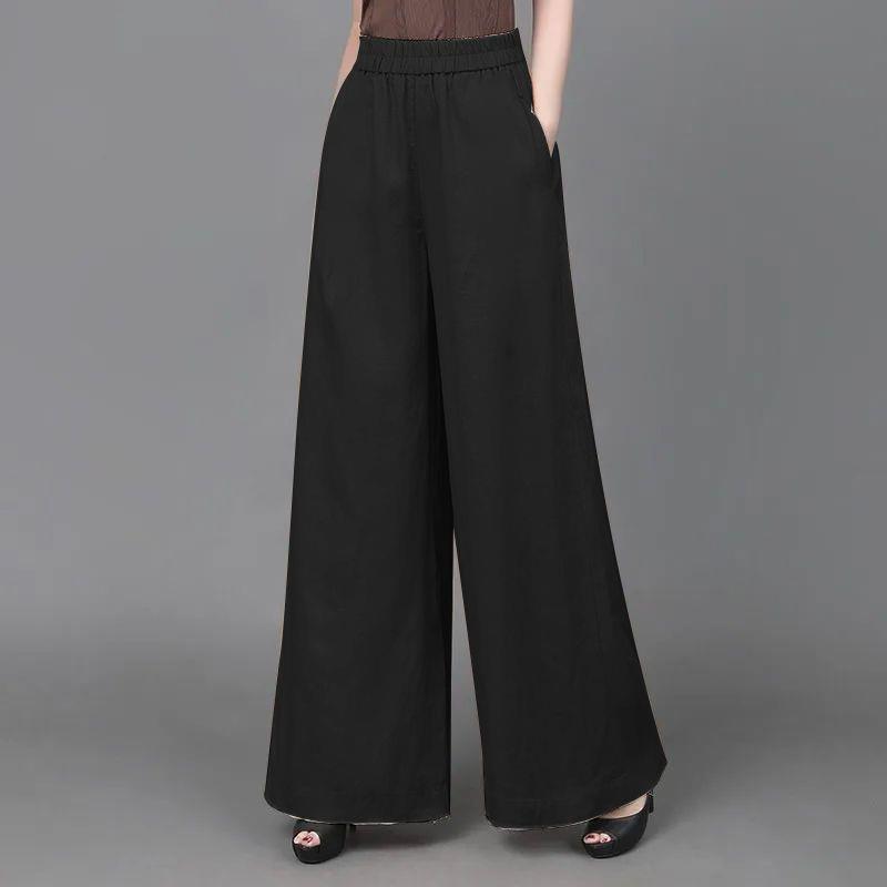 

Women s High-Waist Cotton Linen Wide-Leg Pants - Spring 2026 Style 2XL [131-145 lbs]