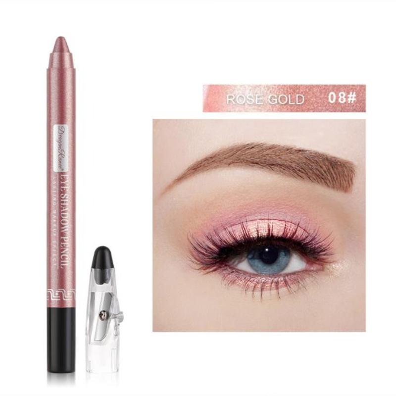 12 Colors Eye Pencil Beauty Pro Highlighter Eyeshadow Pencil Cosmetic Glitter Brighten Shimmer Eye Shadow Eyeliner Pen