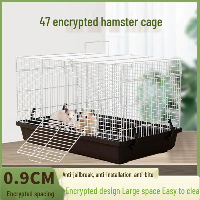 Golden Hamster Wire Cage with Toys & Nest - 4 Seasons Villa for Beginners