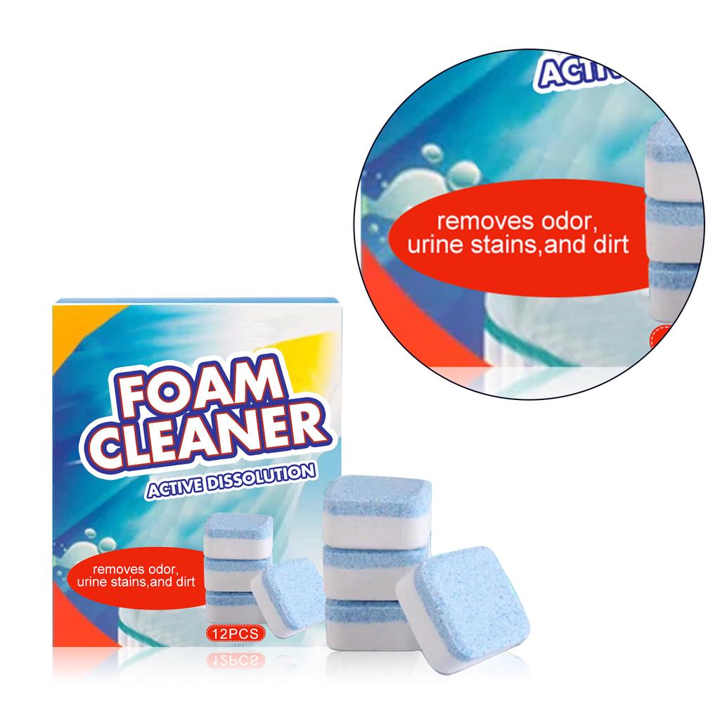 12pcs/box Toilet Cleaner Effectively Remove Stains Yellow Dirt Bacteria Odors Multifunctional Toilet Cleaning Agent