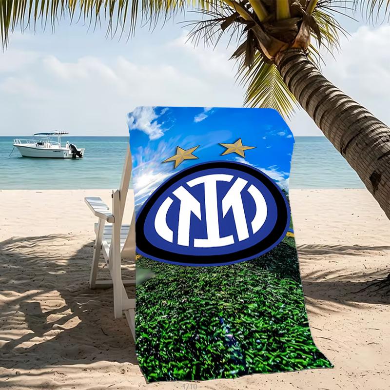 Beach Towel with FC Inter Milan logo Pattern - soft,absorbent,machine washable Lightweight&Modern,swimming,Travel Essentials